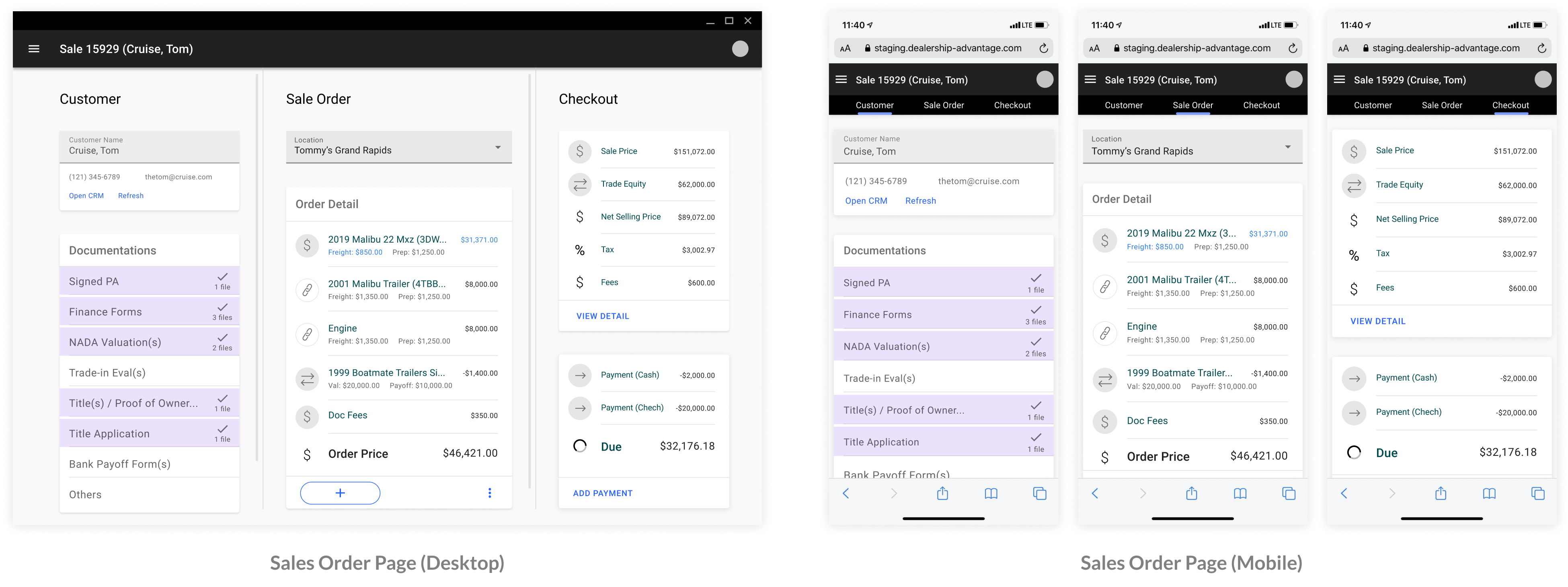Take Sales Order Page as an example to show the outcome
