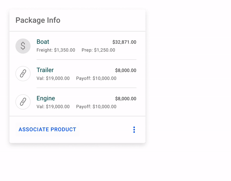 Animation of the option 1 of interaction with the menu